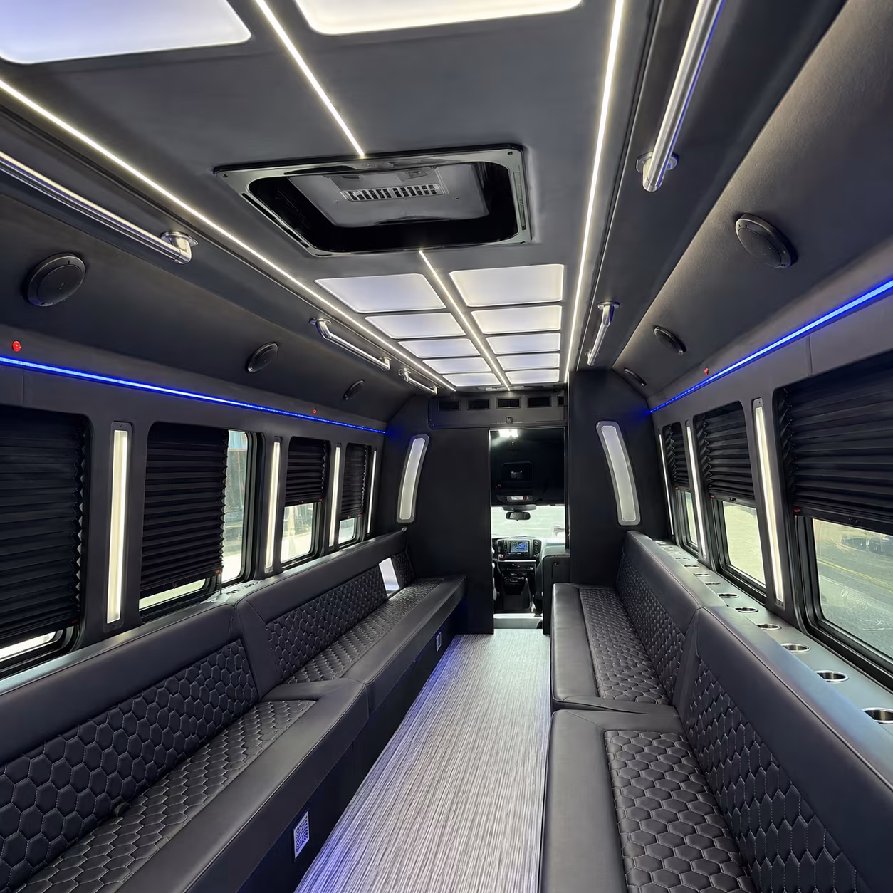cranston party bus rental interior